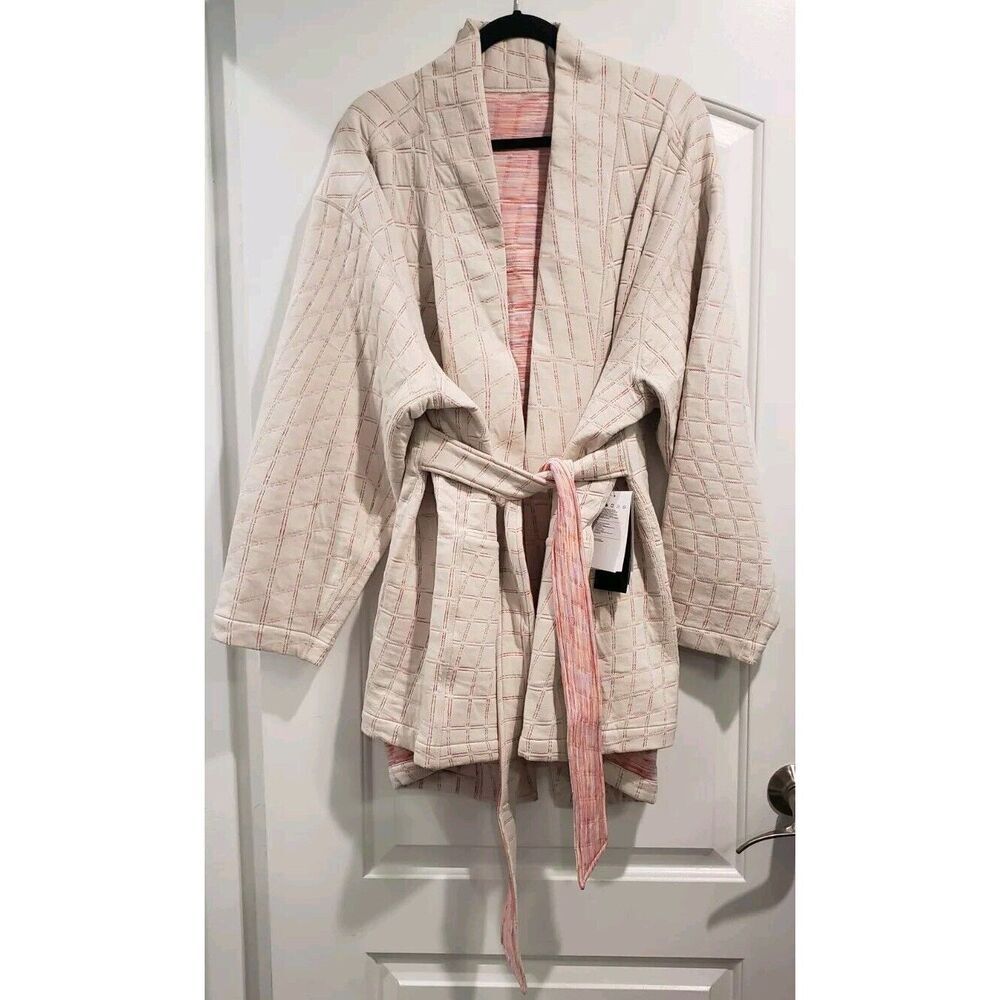 NIKE Womens Yoga Jacquard Reversible Cardigan Robe Size 1X Oversized NWT - Picture 13 of 13